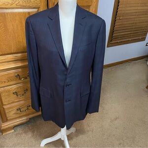 Ralph Lauren Purple Label Blazer Sport Coat 2 Button Navy Plaid Wool Men’s Sz 38